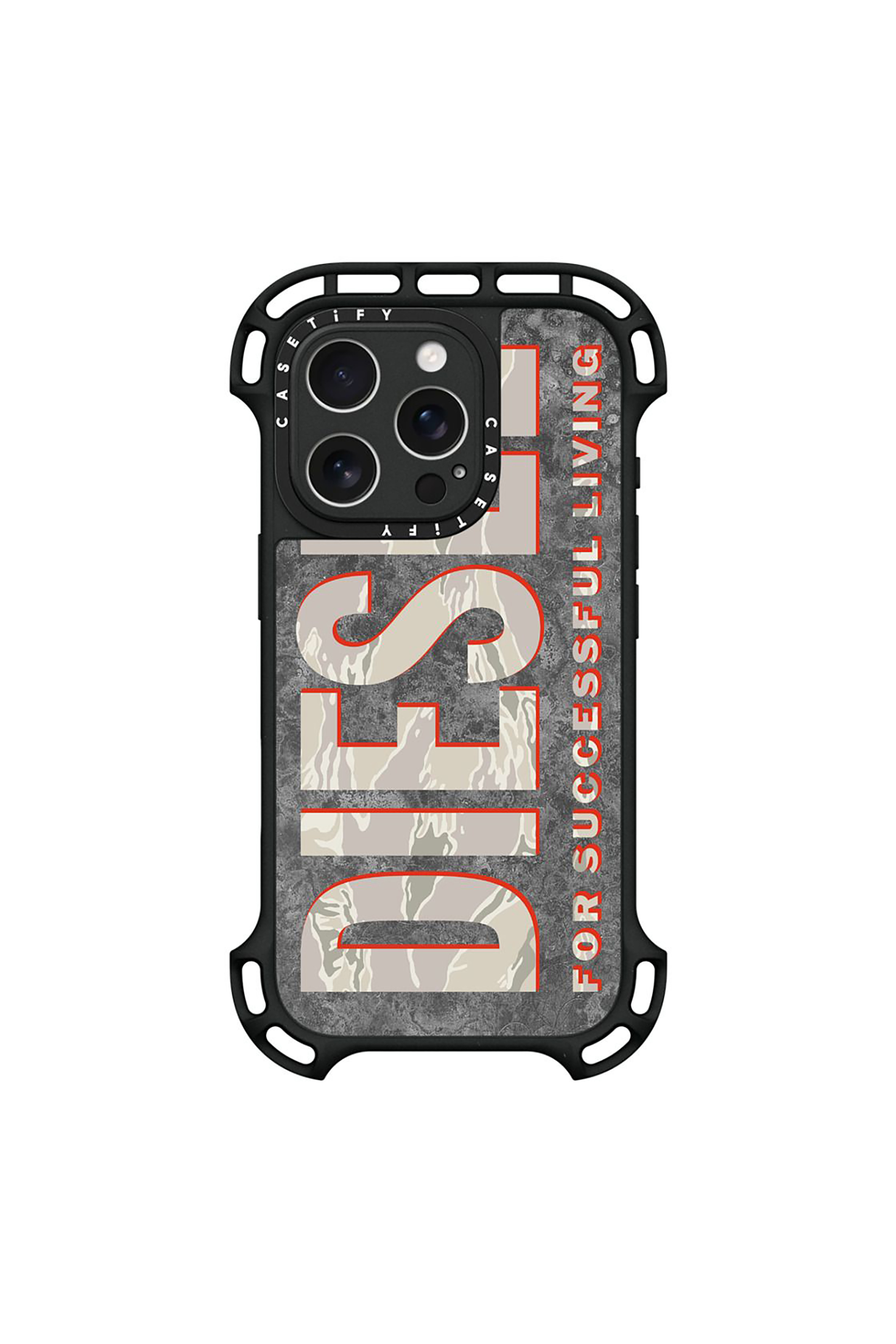 Diesel - 60290 CASETIFY MOULDED CASE, Unisex's Camo Case iPhone 16 Pro in Brown/White - 1