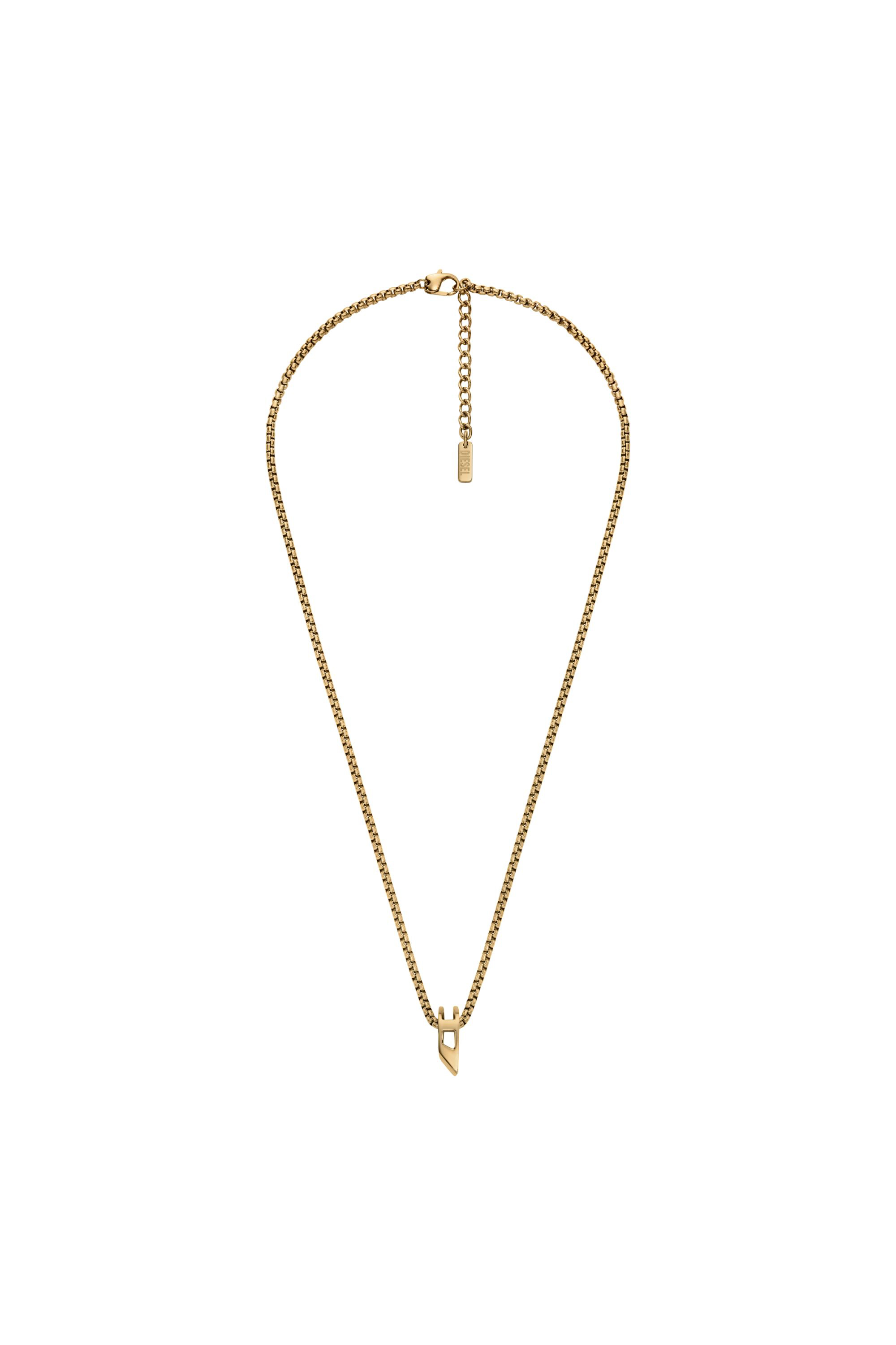 Diesel - DX1670710 JEWELLERY, Unisex's Stainless Steel Pendant Necklace in Gold - 1