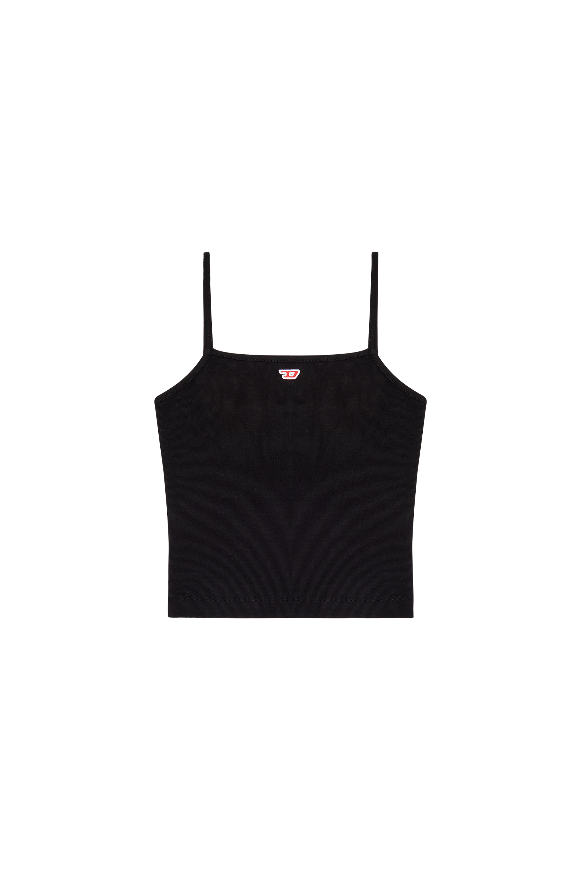 Diesel - T-HOP-D, Woman's Cami top with embroidered D patch in Black - 2