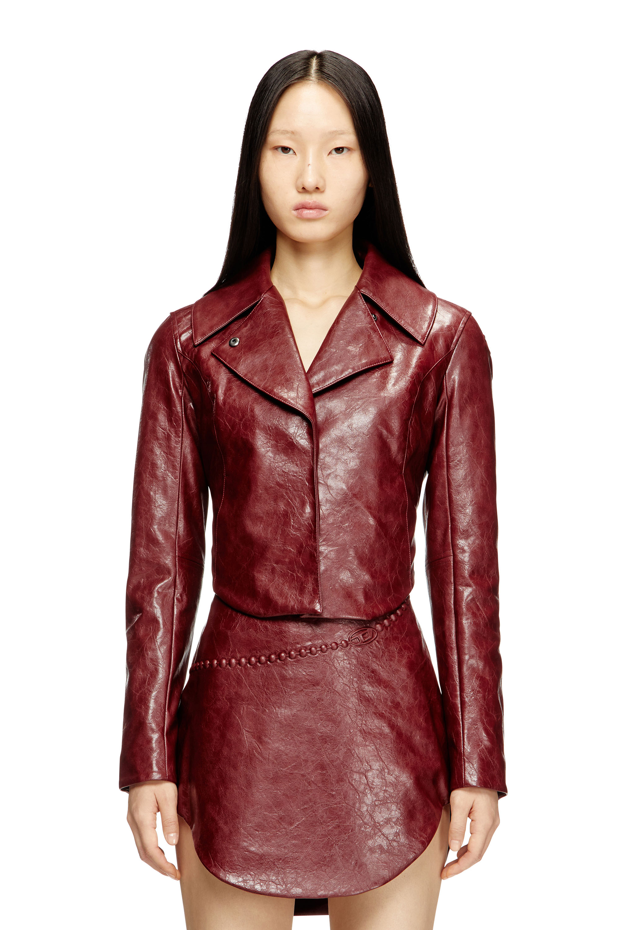 Diesel - G-AMECK, Woman's Tailored jacket in coated fabric in null - 1
