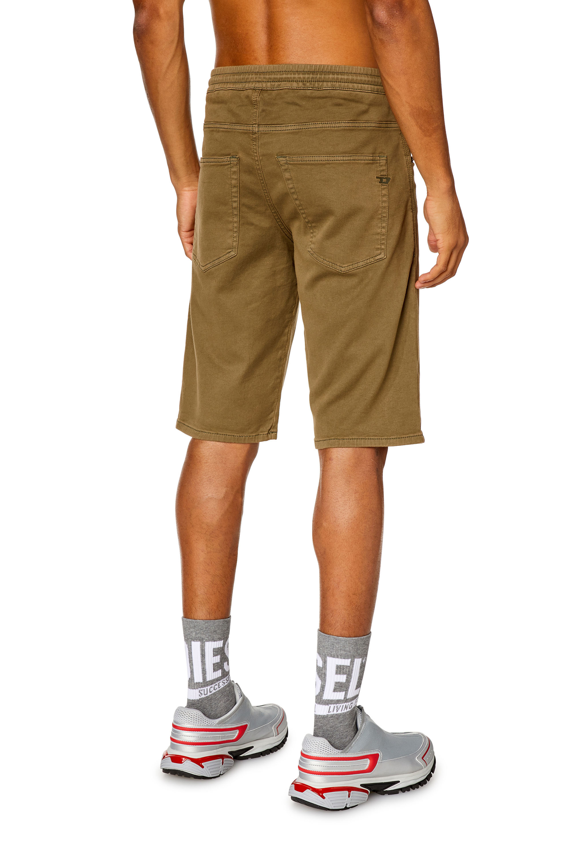 Diesel - 2033 D-KROOLEY-SHORT JOGG, Man Chino shorts in JoggJeans in Green - Image 3