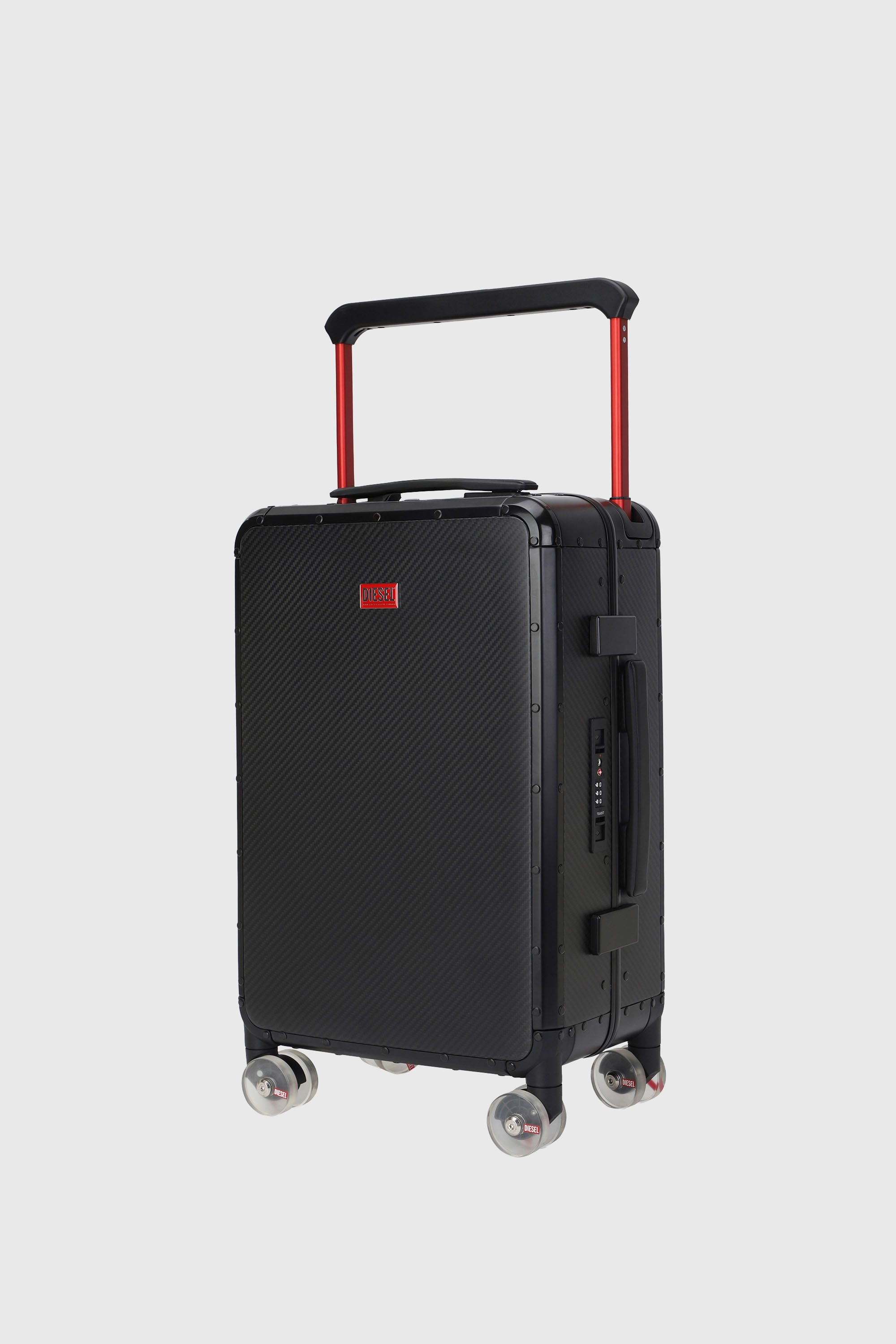 Diesel - DSL CARBON FIBER TROLLEY-BLACK- DSL001, Unisex's Carbon fiber suitcase size S in Black - 1