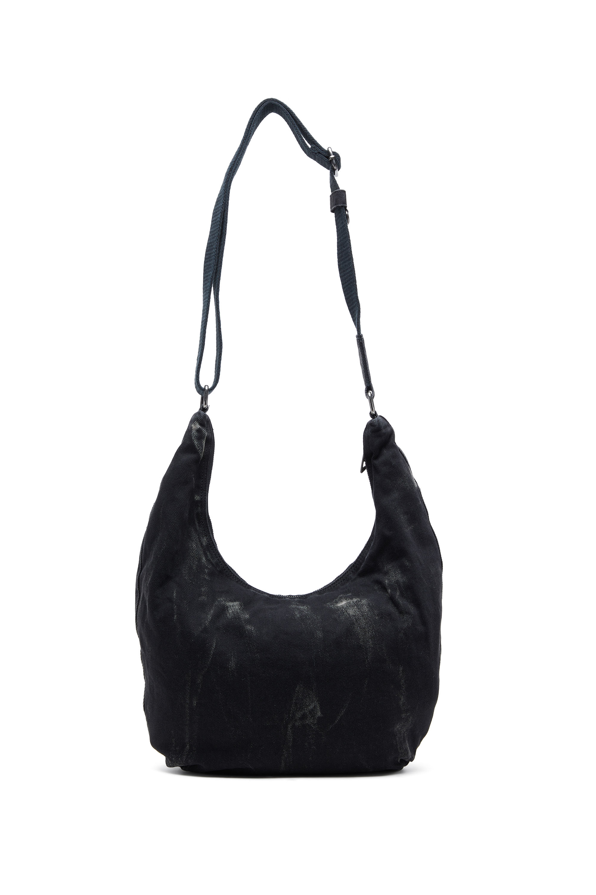 Diesel - RAVE HOBO X, Unisex's Rave - Hobo denim bag with zipper in Black - 2