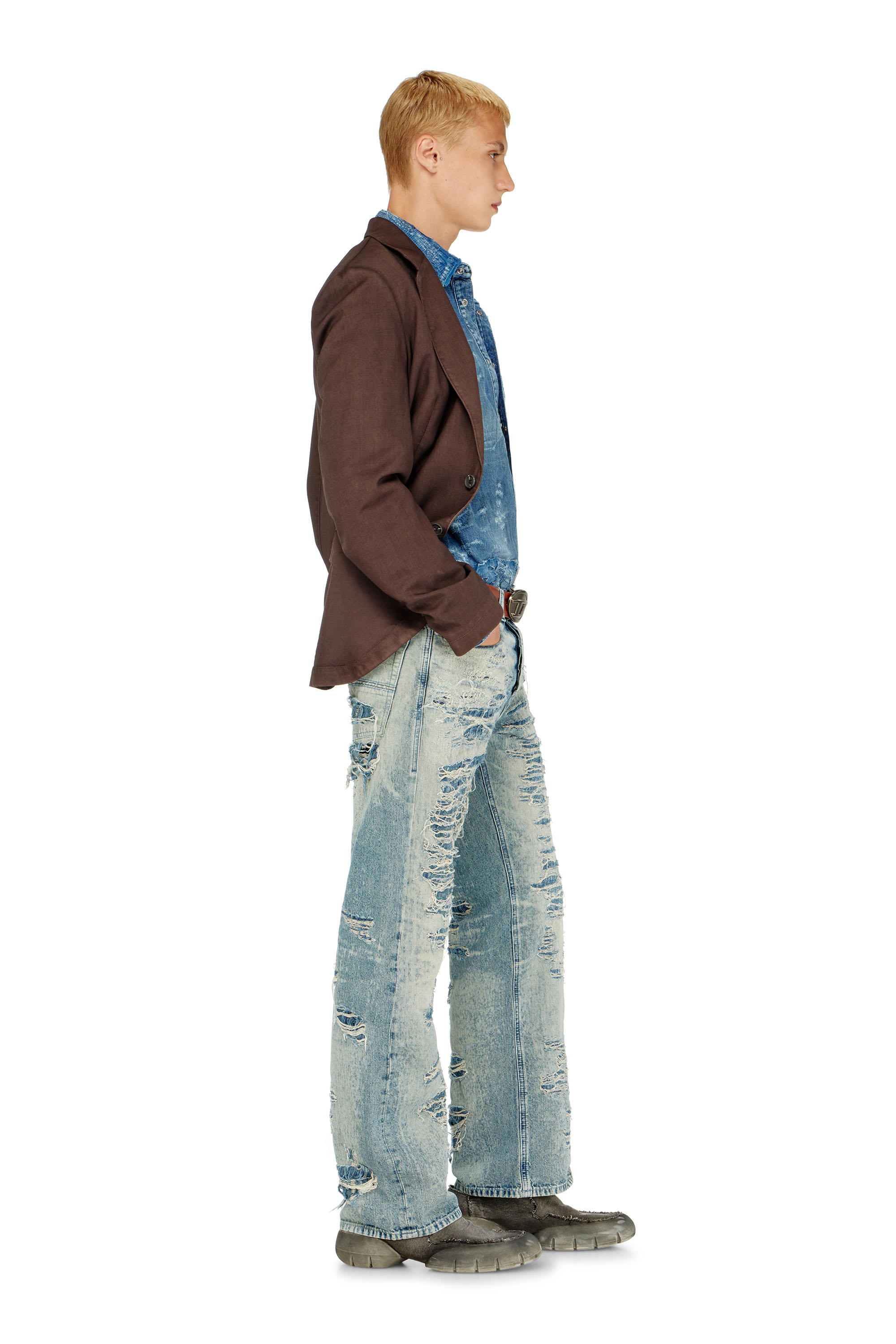 Diesel - Man's Relaxed Jeans 1980 D-Eeper 068YM, Medium blue - 2