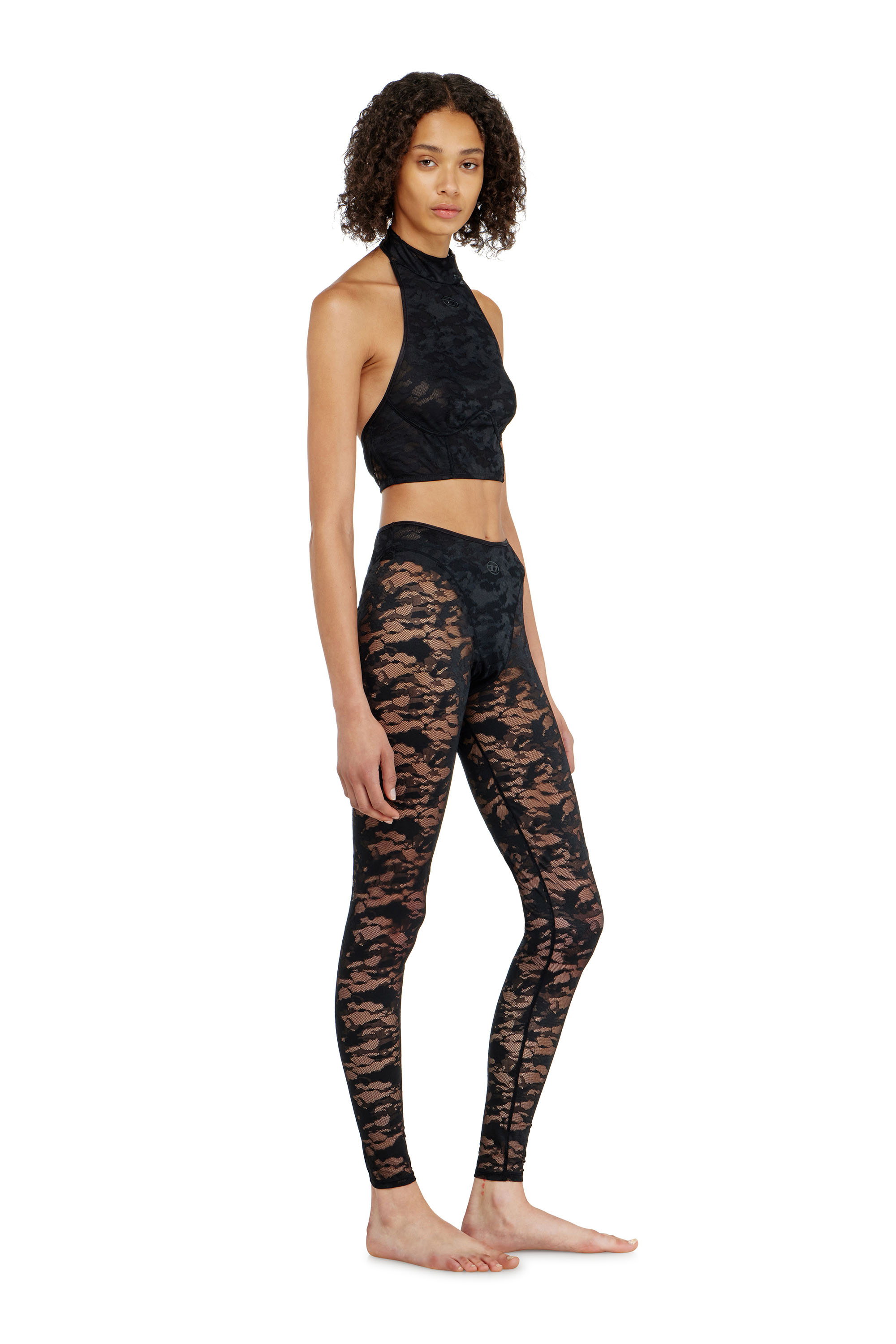 Diesel - HAYLEY-UTLT, Woman's Leggings in nylon camouflage lace in null - 1