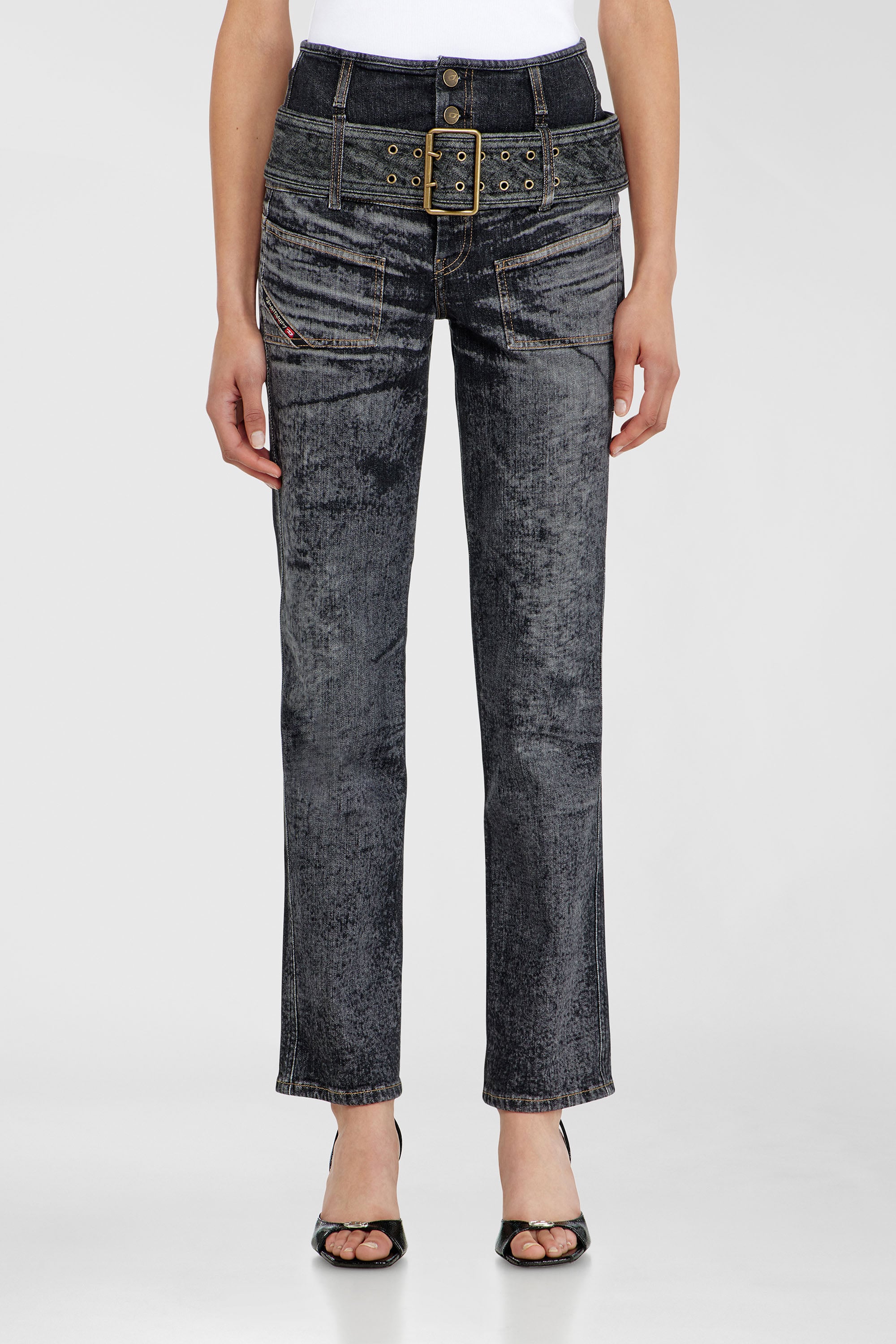 Diesel - Woman's Slim Jeans D-Gorina 09Q30, Black/Dark grey - 1