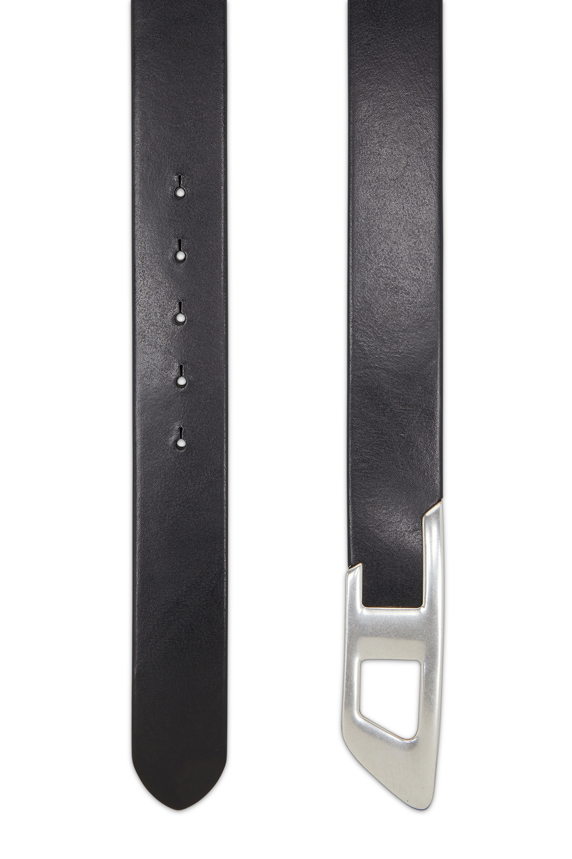 Diesel - B-D LOGO 2.0 40, Unisex's 4cm leather belt with metal D buckle in Black - 2