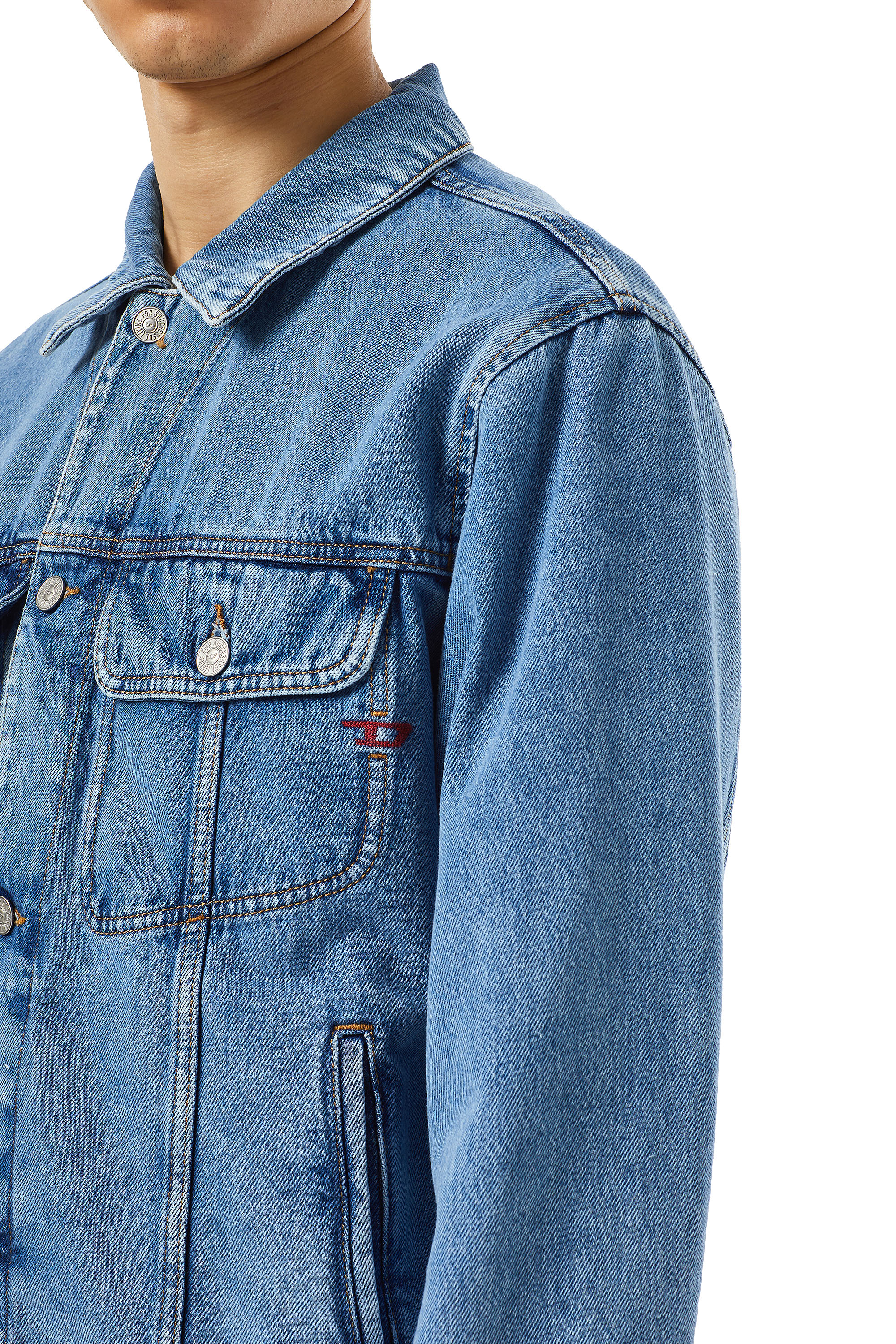 Diesel - D-BARCY TRUCKER JACKET, Medium blue - Image 3