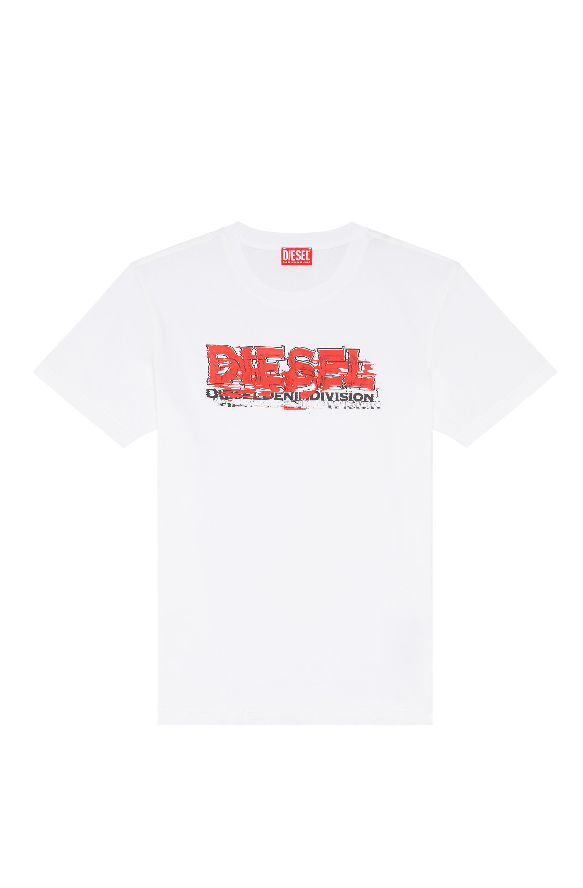 Diesel - T-DIEGOR-K70, Man T-shirt with glitchy logo in White - Image 3