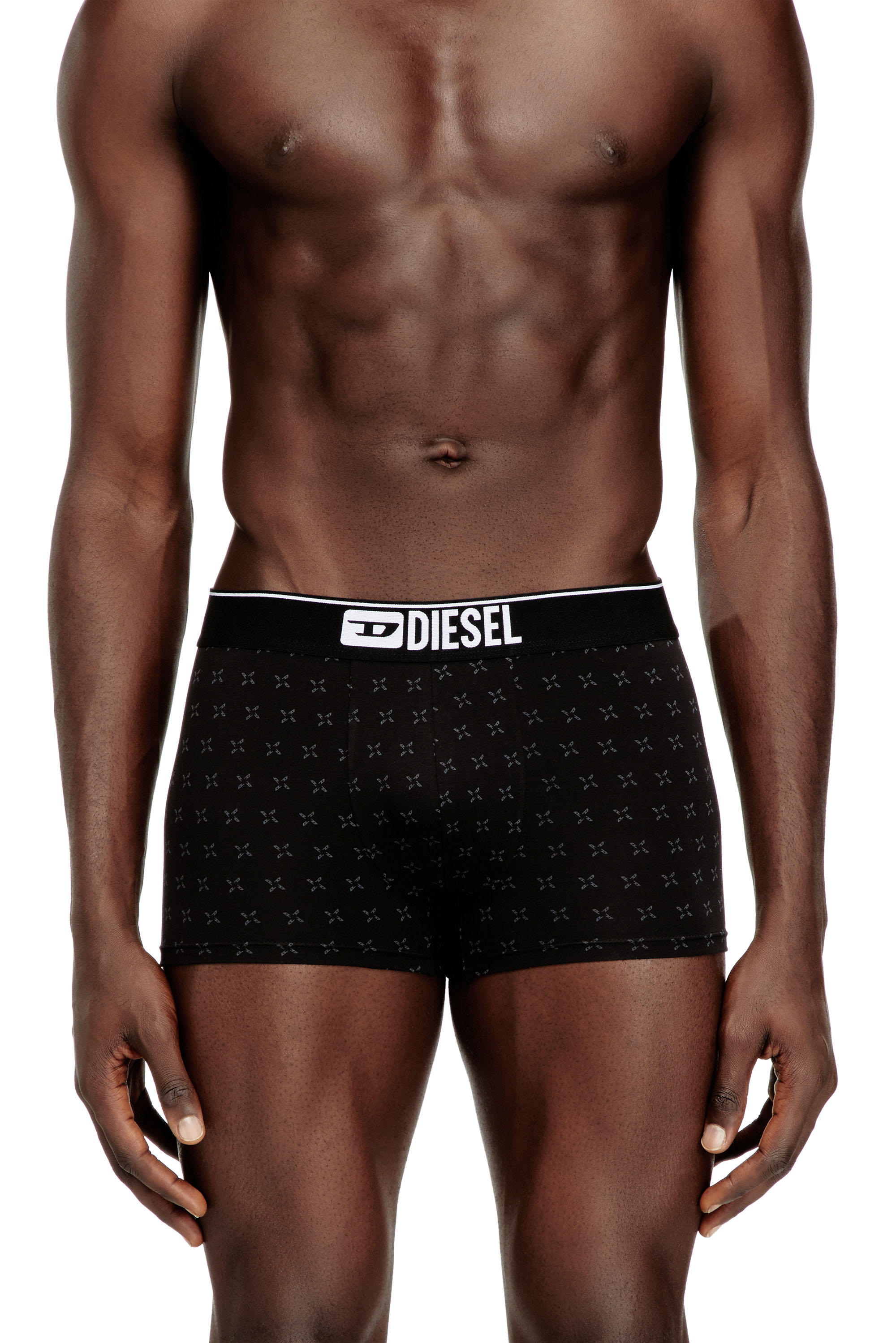 Diesel - DAMIEN-D-BOX-3PACK, Man's 3-pack of jacquard stretch cotton boxers in Black - 2