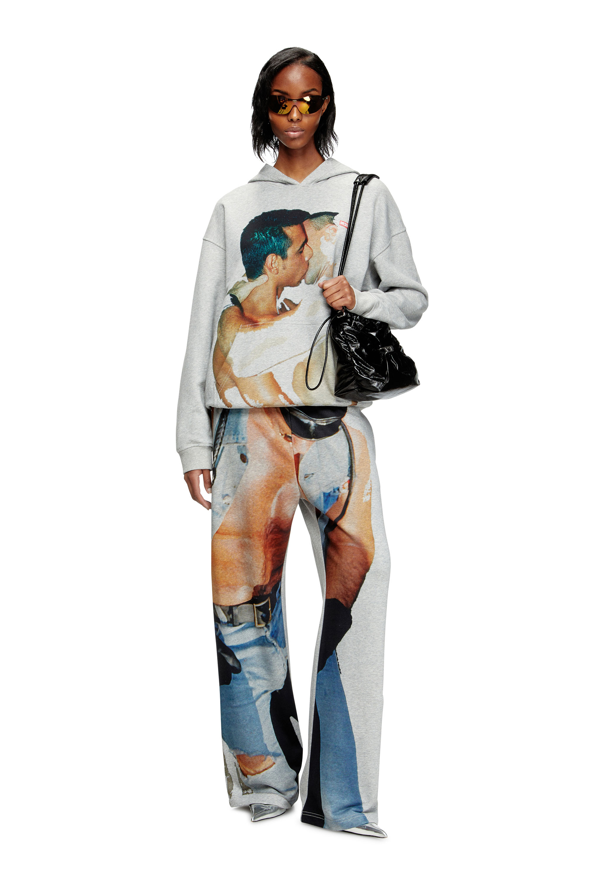 Diesel - PR-S-BOXT-HOOD-TOM25, Unisex's Hoodie with graphic print in Grey - 4