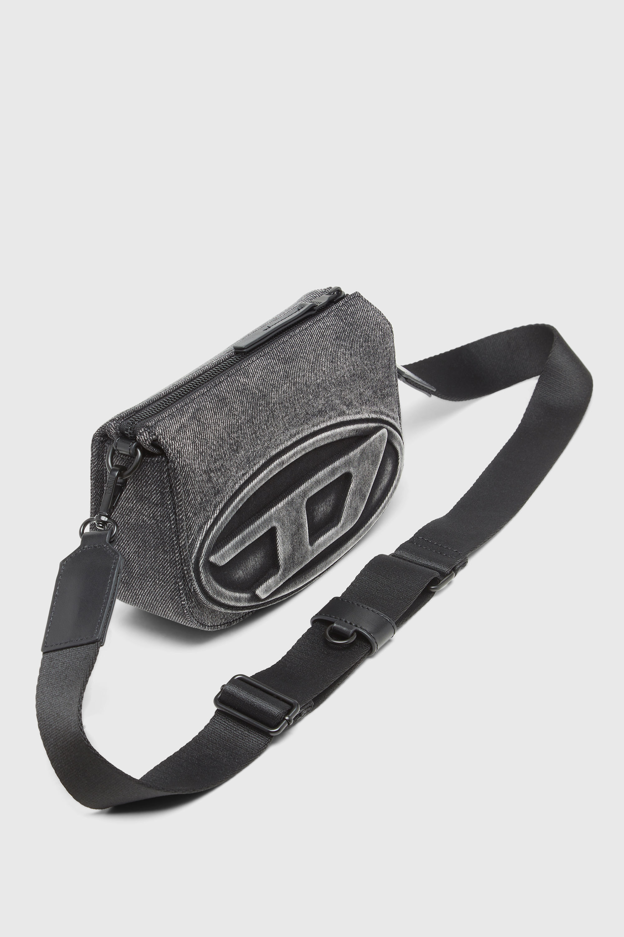 Diesel - 1DR CAMERA BAG, Unisex's 1DR-Camera bag in washed denim in Grey Jeans - 5