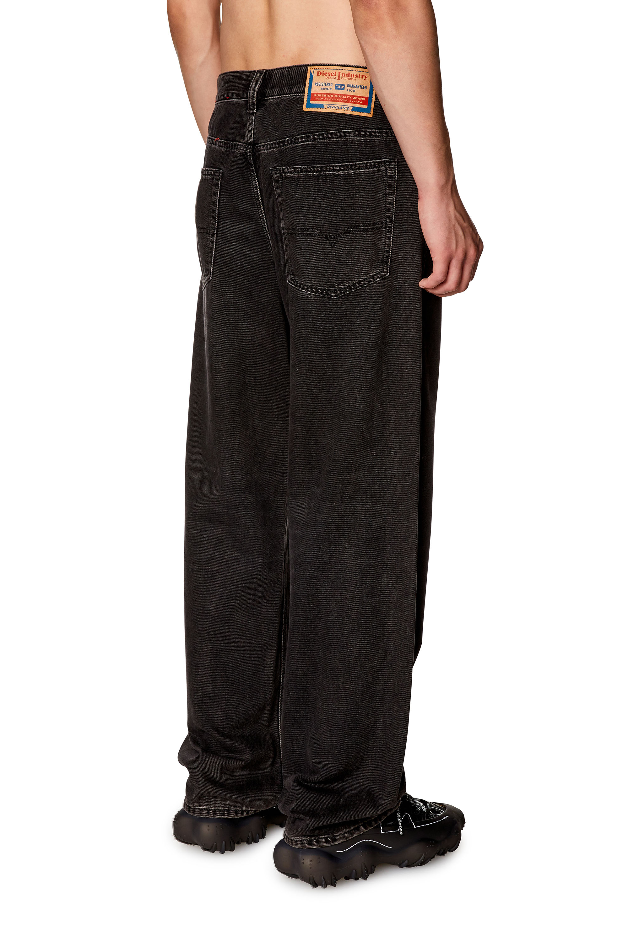 Diesel - Straight Jeans 2001 D-Macro 09I35, Black/Dark grey - Image 4