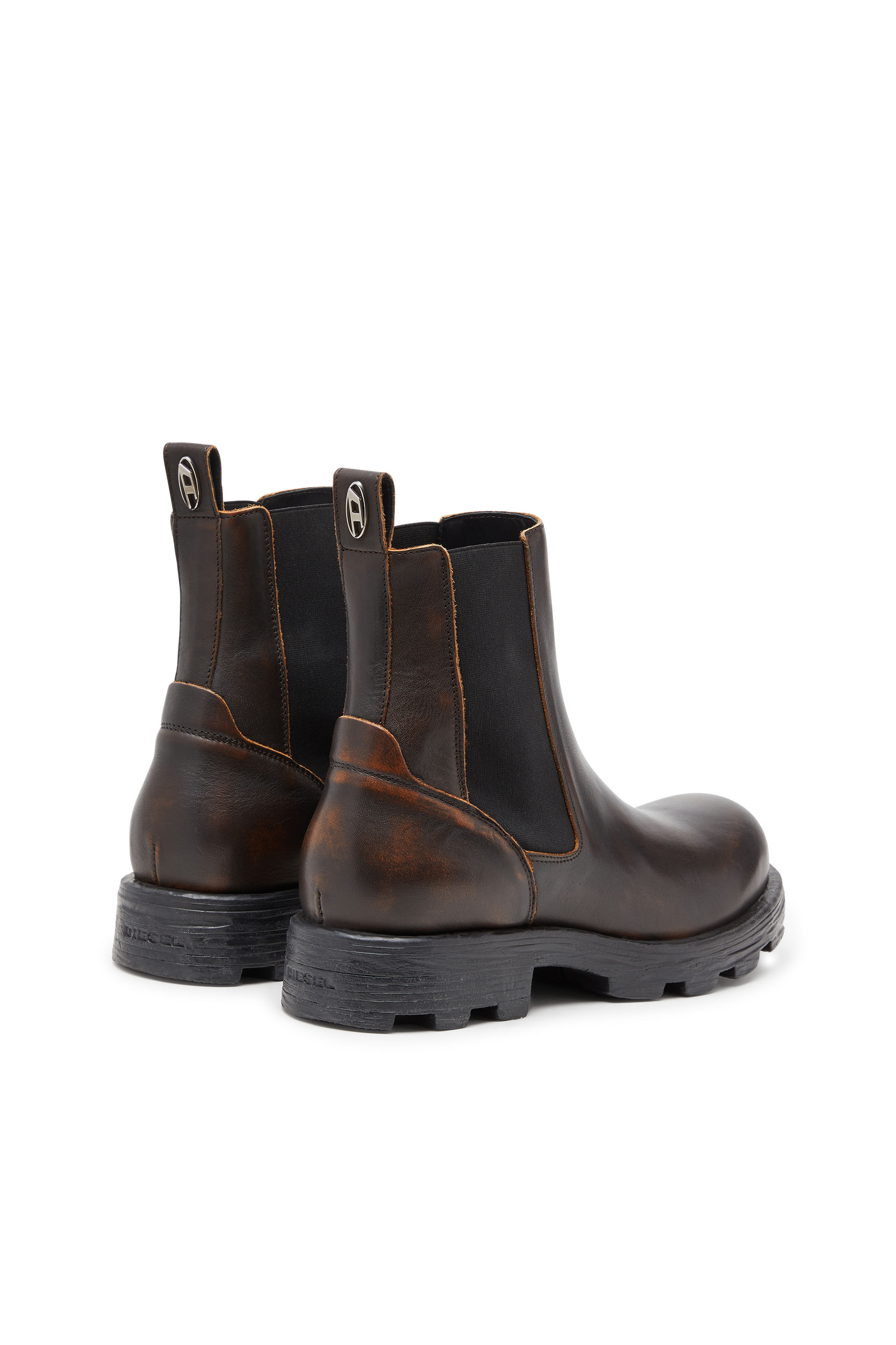 Diesel - D-HAMMER CH, Man's D-Hammer-Chelsea boots in brushed leather in Brown - 3
