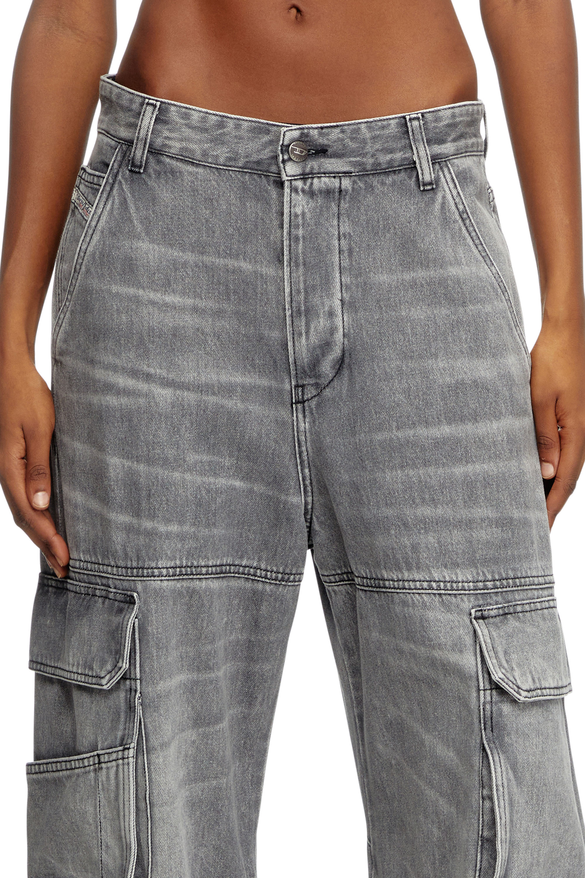 Relaxed Jeans 1996 D-Sire 0DCBE, Light Grey Diesel - Woman's Relaxed Jeans 1996 D-Sire 0DCBE, Light Grey - 5