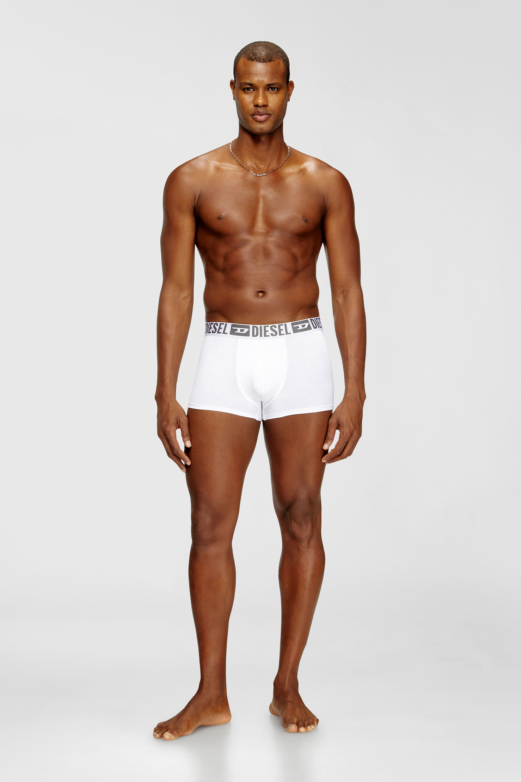 Diesel - MIKE-D-CORE-3PACK, Man's Three-pack of stretch cotton boxer briefs with tonal waistband in White/Black - 1