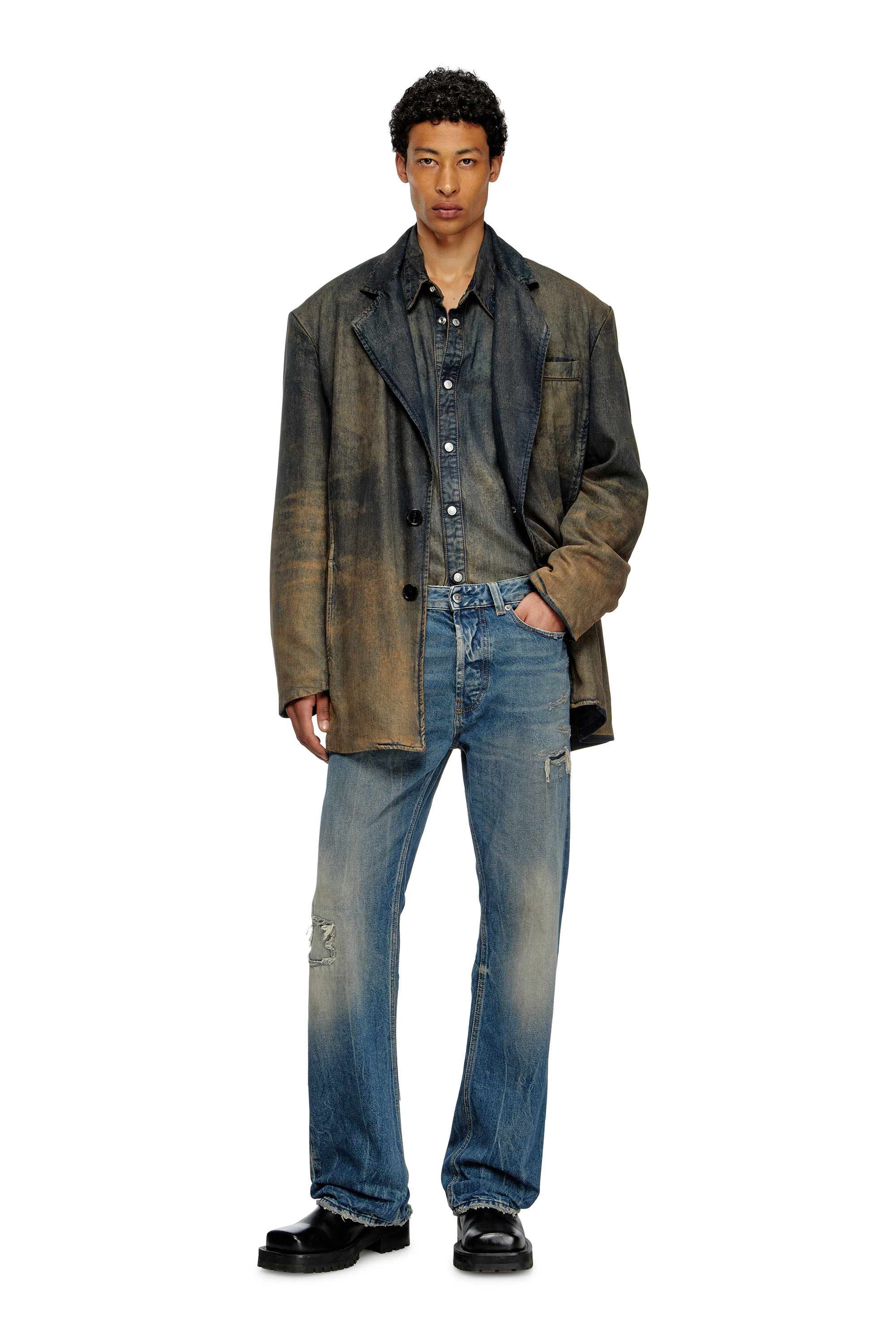 Relaxed Jeans 1980 D-Eeper 09M28, Medium blue Diesel - Man's Relaxed Jeans 1980 D-Eeper 09M28, Medium blue - 1