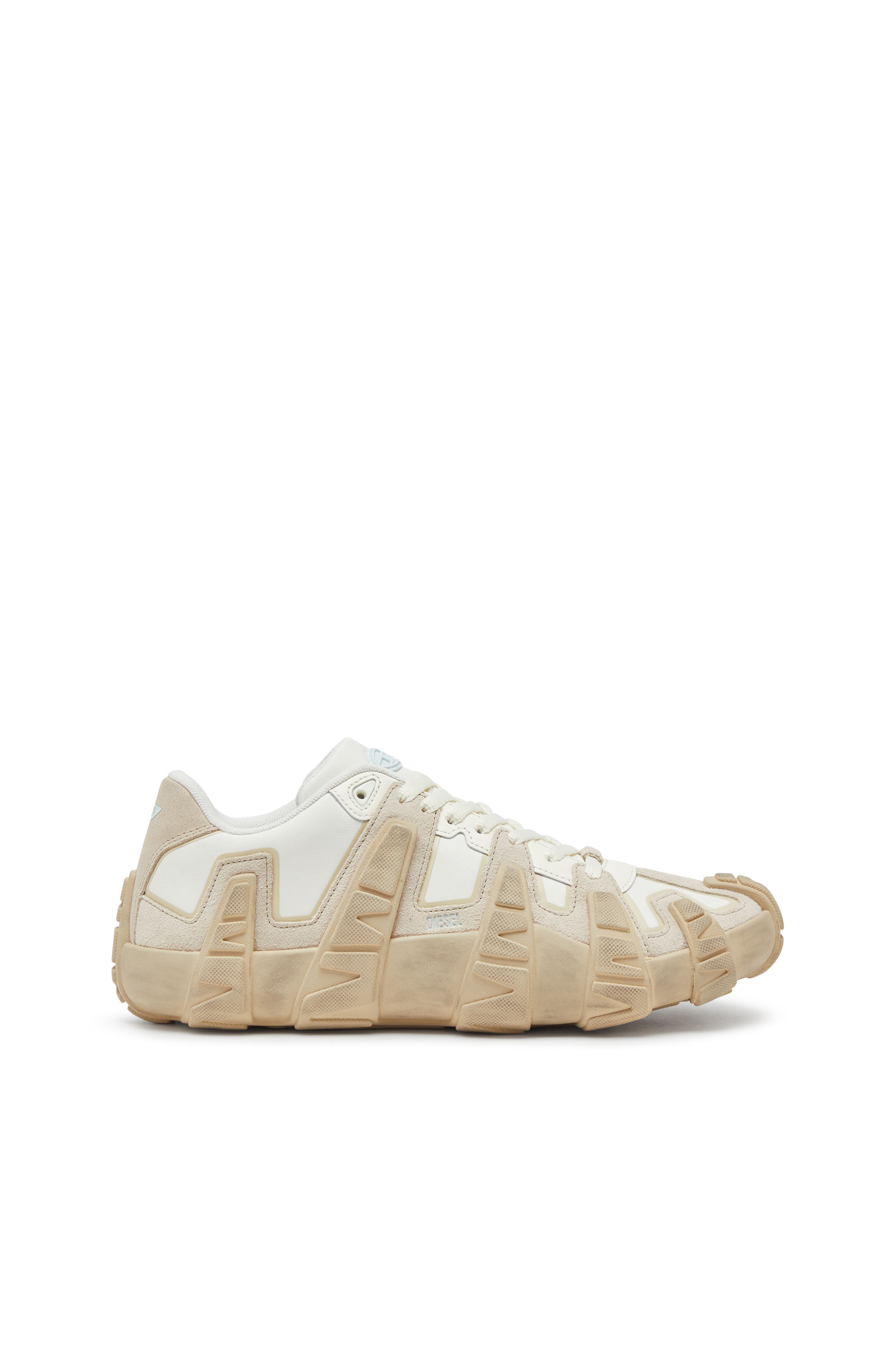S-D-GRIFFE LOW, White/Beige Diesel - S-D-GRIFFE LOW, Man's S-D-Griffe - Nylon sneakers in White/Beige - 1