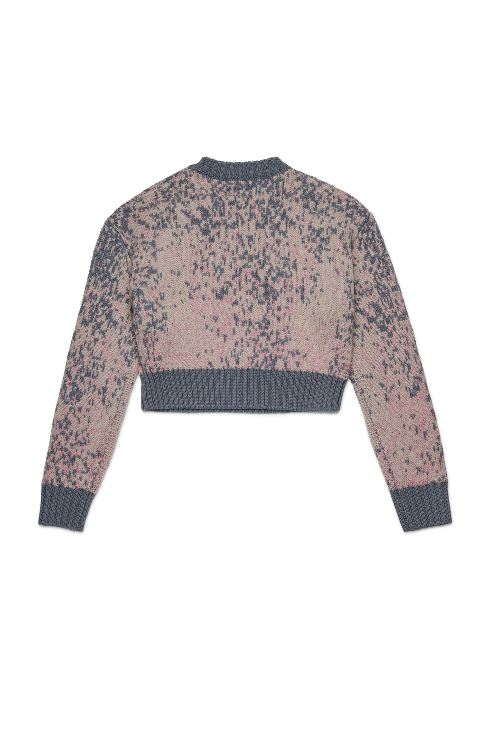 Diesel - KMRENZA, Woman's Wool sweater with V-neck in Pink - 3