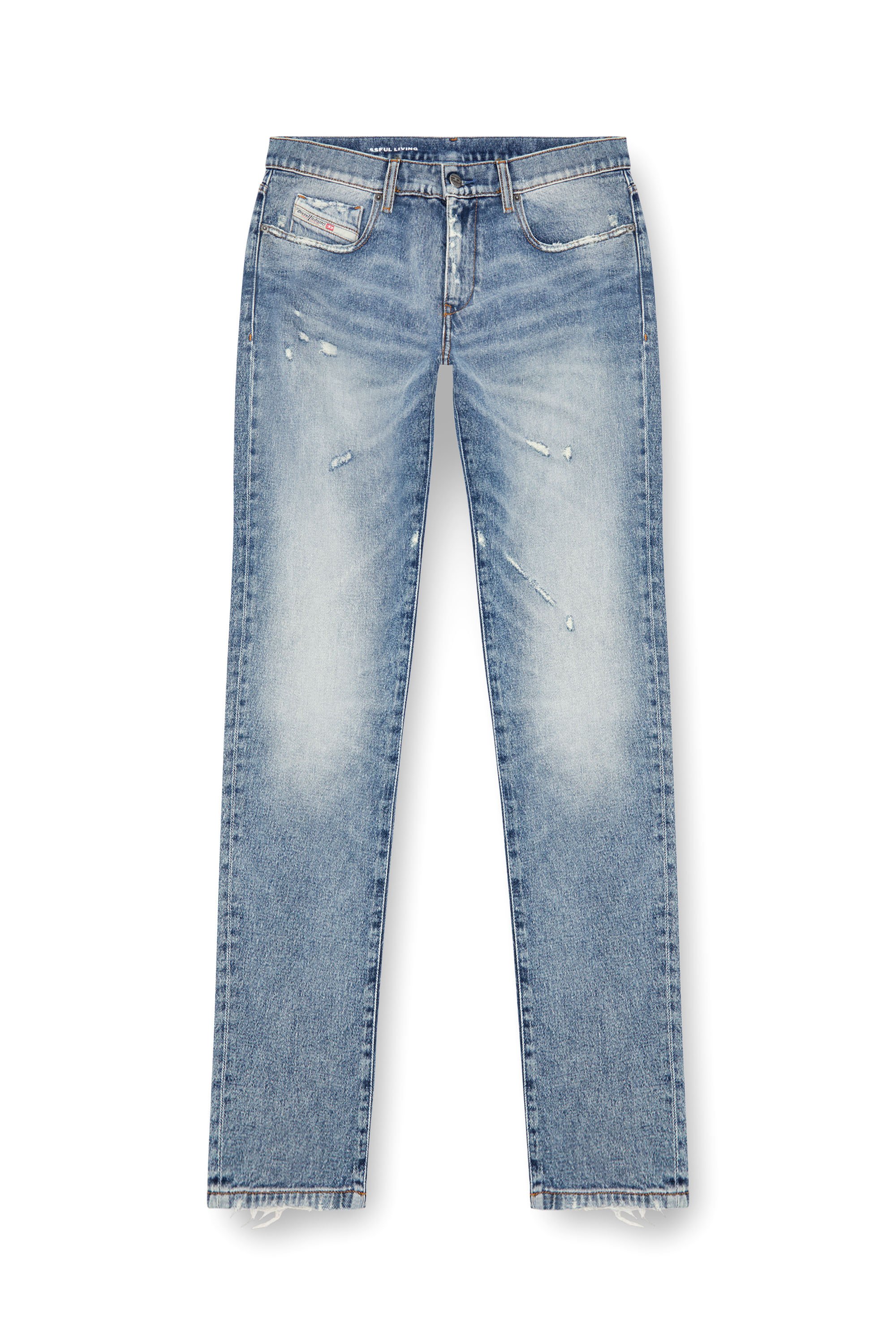 Diesel - Man's Slim Jeans 2019 D-Strukt 09J57, Medium blue - 3